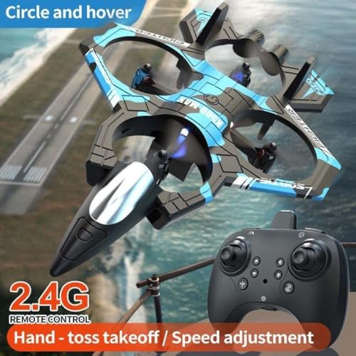 Image of RC Aeroplane for Kids & Adults, 2.4GHz Remote Control Airplane with LED Lights, 360 Flip Stunts, USB Rechargeable Plane with Gyro Stabilization for Beginners