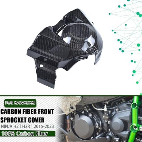 Protector de cadena para Kawasaki Ninja H2 en fibra de carbono legítima para piñón izquierdo 2