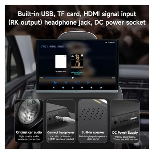 Image of Car Headrest Monitor 13.3 /14 inch 2G+32G /4G+64G /8G+128G IPS Display Touch Screen for Car Rear Seat Player Video Dual (13.3 Inch 4g) (13.3 Inch 2g)