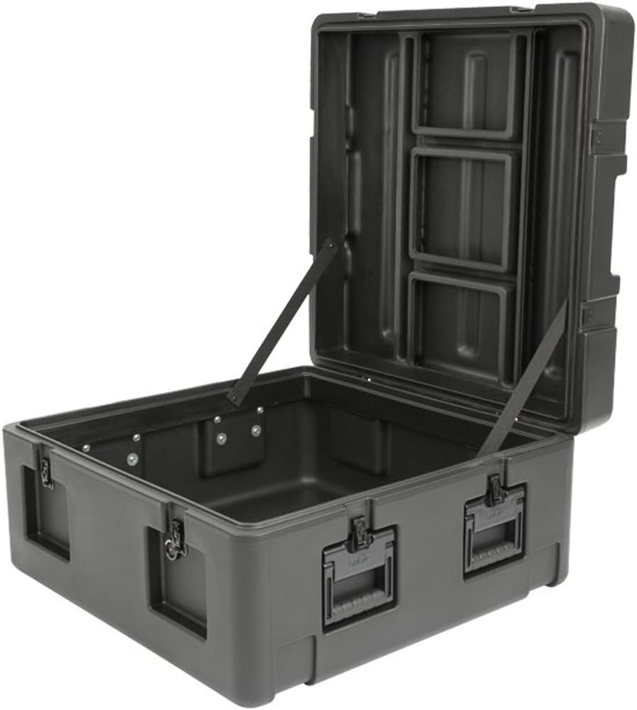 SKB Cases 3R2727-13B-E R-Series 2727-13 Waterproof Utility Case; LLDPE Polyethylene; Pressure Relief/Breather Valves; Resistant to Impact Damage