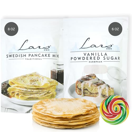 Sweetzo Swedish Pancake Mix and Vanilla Powdered Sugar, For Baking,