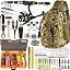 Khaki Backpack With Fishing Gear