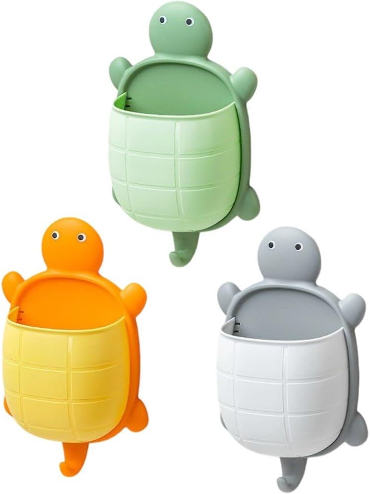 Bathroom Storage Box Wall Mount Toothbrush Rack Turtle Wall Rack for Bathroom Accessories Cosmetics Toiletries