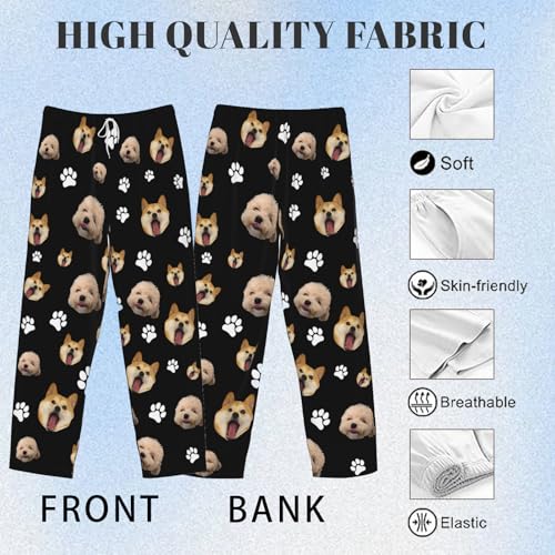 Personalized Pajamas Pants For Men Custom Pajama Pants Pajama Funny Pj Pants With Photo Pet Face4
