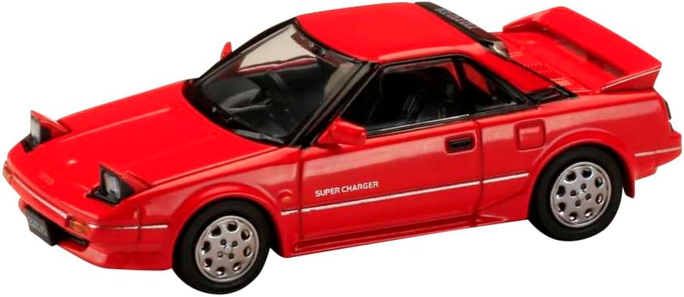 HJ64 1/64 Toyota MR2 1600G-LIMITED SUPER CHARGER 1986 Super Red II Finished Product