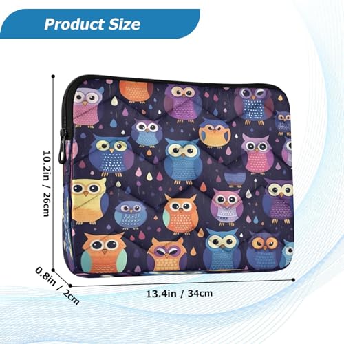 Funda para portátil de 13-14 pulgadas con diseño de búhos miniatura 3