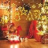 Kerstdecoratie, lichtgordijn, 2,7 m, 161 leds, 8 modi, lichtketting met 7 sterren, 7 kerstverlichting voor buiten en binnen