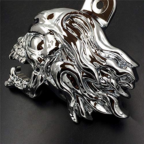 Httmt Mt246-009-Cd Chrome Ghost Head Wind Head Horn Cover Compatible With 1992 And Up Harley-Davidson With Side Mount Inchescowbell Inches And All V-Rod's #TOP4