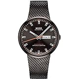 Band Material: Edelstahl, Band Farbe: Schwarz, Zifferblatt Farbe Grau