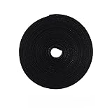 1 Roll Portable Cable Organizers Cable Ties 5m 16.4ft Reusable Tearable Fixed Tie for Data Cable Storage Home Office Use (Cut/black 3m)