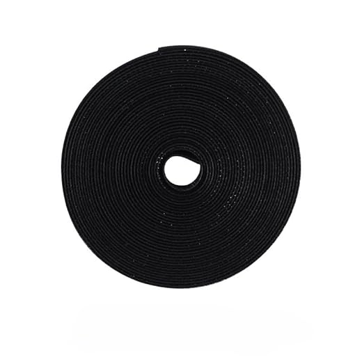 1 Roll Portable Cable Organizers Cable Ties 5m 16.4ft Reusable Tearable Fixed Tie for Data Cable Storage Home Office Use (Cut/black 3m)