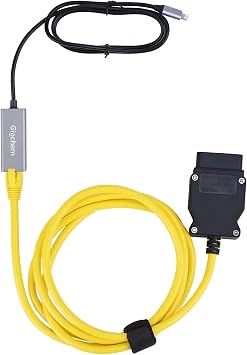 Ethernet to OBD Interface Cable ICOM Coding F-Series for BMW ENET 2M Ethernet Cable Adapter for OBDII RJ45 Ethernet Connector Tools