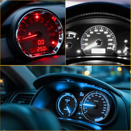 24PCS Bombillas LED T5 para Automóvil Verde miniatura 6