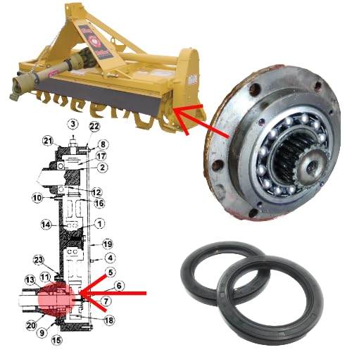 REPLACEMENTKITS.COM Outboard Hub & Side Gearbox Bearing Seal Kit Compatible with King Kutter Tillers RTG, TG & TG-G (Replaces 902019 & 505017)