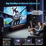 Portable Mini Projector with Electric Focus, NICPOW Full HD 1080P Projector, Bluetooth Movie Projector with Auto Keystone, Two-Way Bluetooth, Ideal for Indoor Outdoor Use, White - Image 3