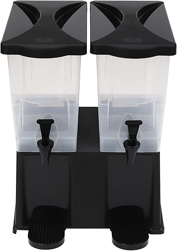 Miniatura 3 de Dispensador de bebidas de 6 galones, dispensador de jugo de doble tanque de 22 litros con 2 grifos, dispensador de bebidas comerciales, tanques de
