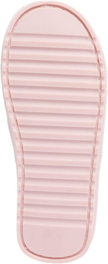 Juicy Couture Women's Faux Fur Slide Sandal Slippers, Open Toe, Comfortable Indoor Outdoor House Shoes