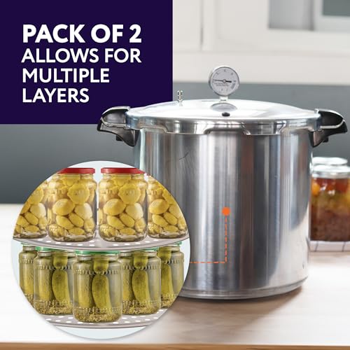 IMPRESA Stainless Steel 2-Pack Canning Rack for Pressure Cookers - Compatible with Presto, All American, and More (11-Inch)