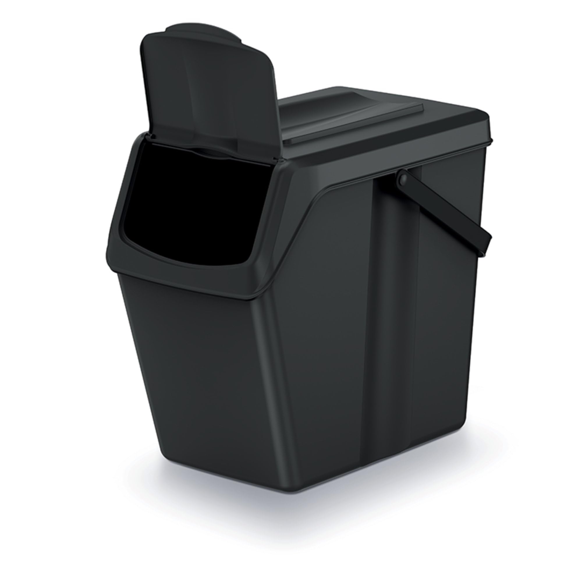 Keden Zestaw 3 pojemników na śmieci SORTIBOX 100% plastiku z recyklingu, czarny, objętość 3x25L
