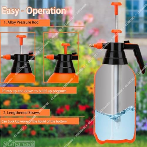 Image of Kids Mandi Handheld Gardening Water Pump Sprayer | Adjustable Nozzle for Fine Mist & Strong Stream | Portable Hand Pressure Spray Bottle for Plants, Lawn, Cleaning & Home Gardening