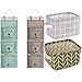 Xumier 4pcs Multi-Tasca in Cotone E Lino Borsa organizer da appendere Borsa da appendere in cotone e lino + Cestino portaoggetti da scrivania in cotone e lino Borsa dell'organizzatore del Bagaglio