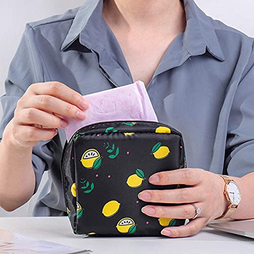 Image of Sanitary Napkin Storage Bag,Portable Sanitary Napkin Storage Pouch Pack of 4 Reusable Menstrual Cup Pouch with Zipper 4.7x4.7 inches Teen Feminine Products Bag for Girls,Women,Ladies (Peach)