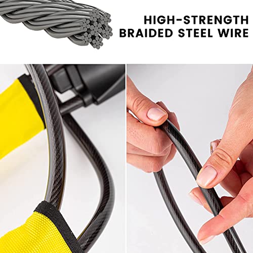 Zento Steering Wheel Lock Seat Belt Lock - Anti-Theft Security Device For Car Theft Prevention - Universal Fit For Most Cars Truck Suv Van - Wire Cable Lock With Keys (Locking Device 2) #TOP7