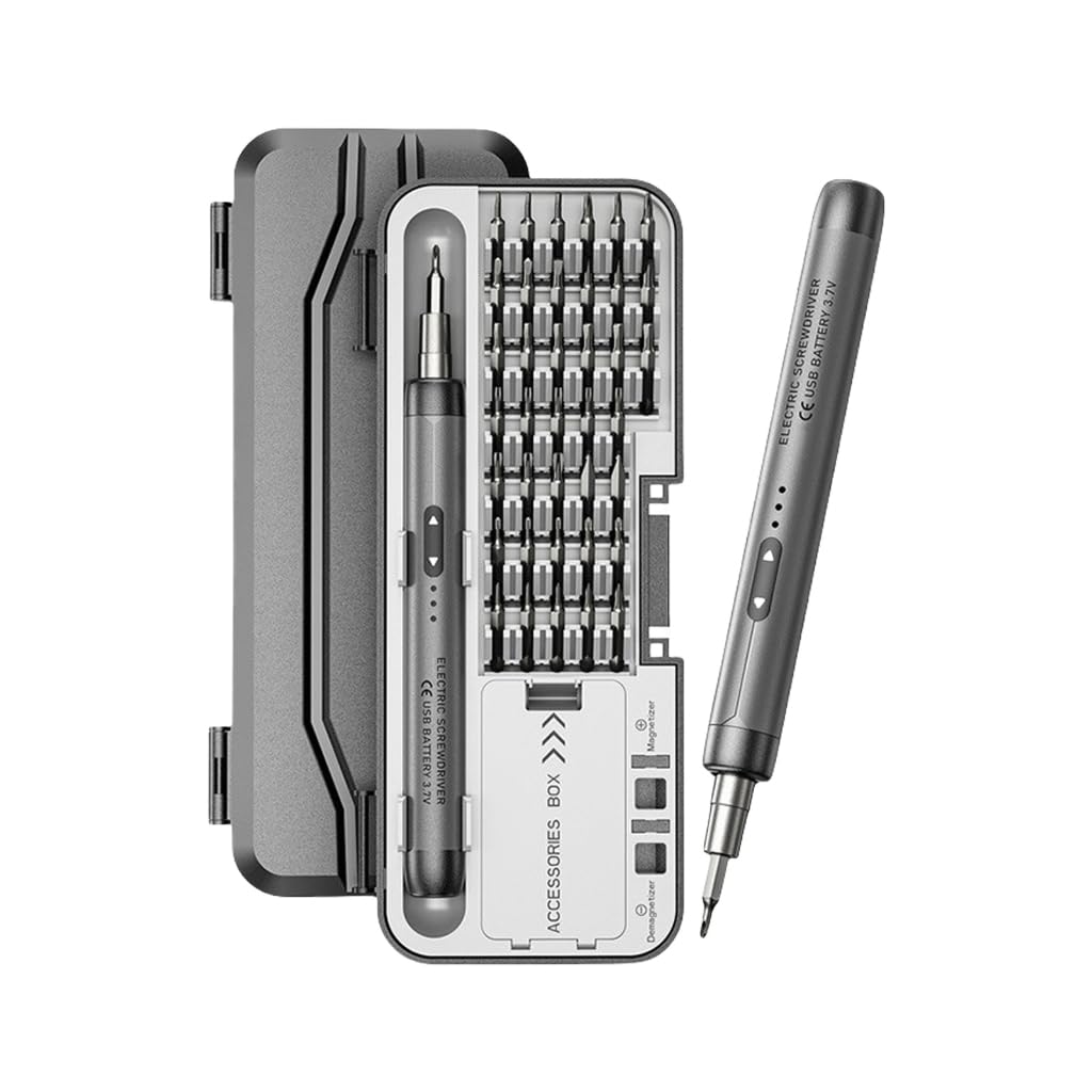 Zestaw wkrętaków elektrycznych 46 w 1, elektronarzędzia, magnetyczny śrubokręt, bity, narzędzie do naprawy okularów telefonu, zegarka, kamery PC