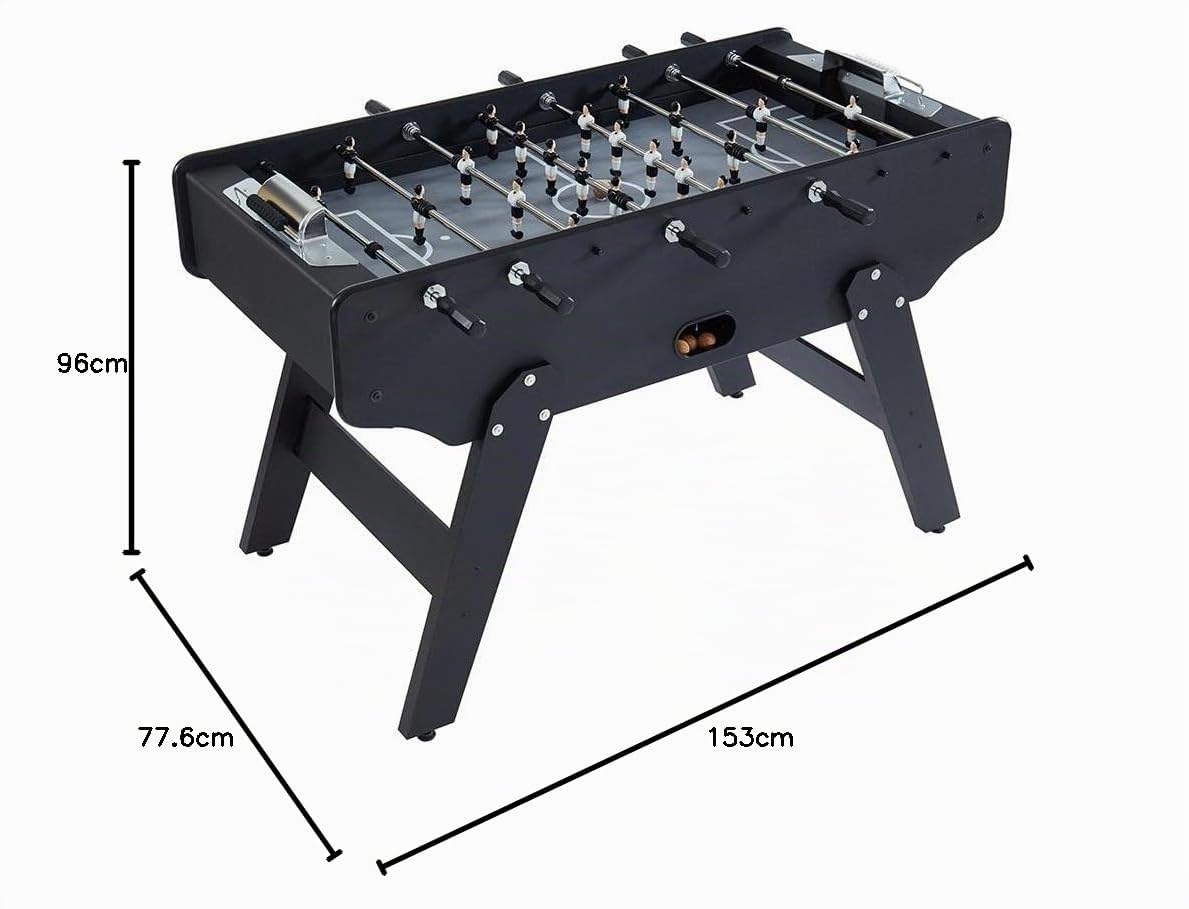 Vente-unique - Baby Foot Style Industriel en MDF - L153 x P77.6 x H96 cm - Noir - Lionel