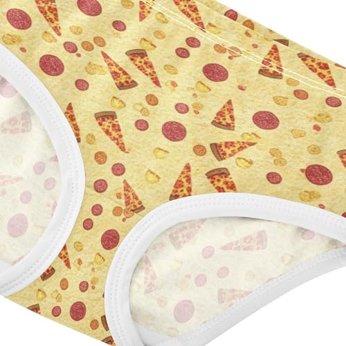 Aesthetic Toddler Girls Underwear 2t Cotton Panties Little Girl Pepperoni Pizza Slices Yellow Kids Briefs Undies4