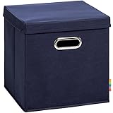 aufbewahrungsbox blau violett Handlicher verchromter Metallgriff auf zwei Seiten