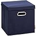 Produktbild (H&S) Aufbewahrungsbox MIA mit Deckel - Faltbox - Korb - 28x28x28 cm - (Dunkelblau)
