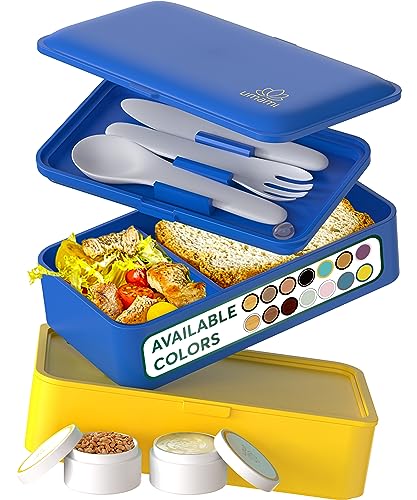 Umami Bento Box Adult All-in-1 w/4 Utensils, 100% Leakproof