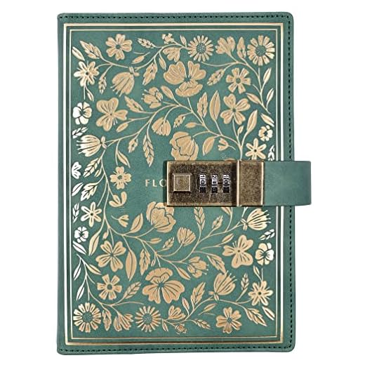 LinYesh Vintage Leder Tagebuch mit Zahlenschloss