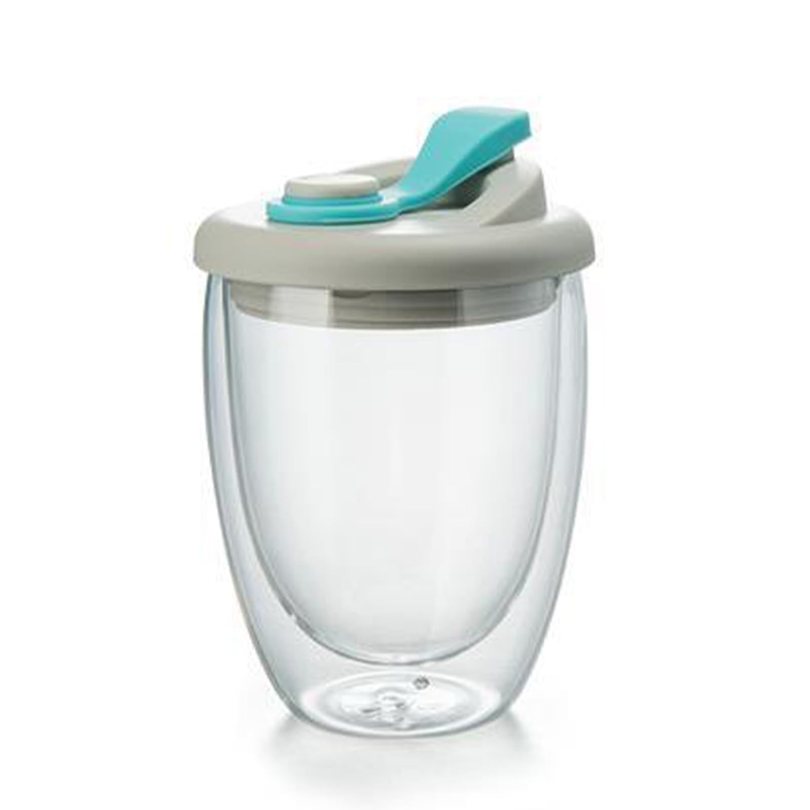 MALSSE Walled Insulated Borosilicate Glass Milk Cup Leak Proof Lid for Hot Cold Beverages 450ML 350ML 250ML Spill Proof Commuters Water Bottle