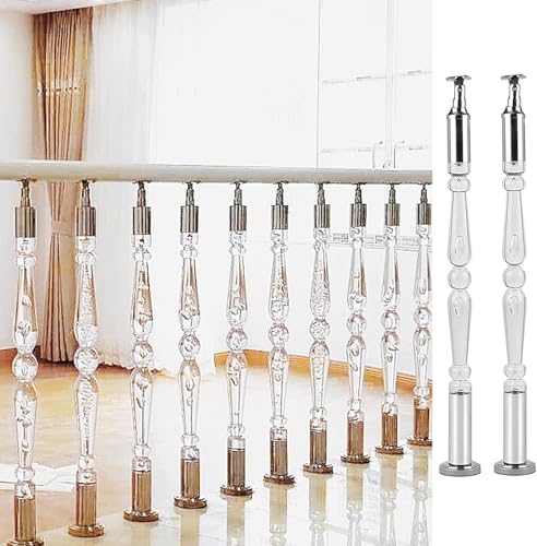 Balustres d'escalier en acrylique transparent de 90 cm avec vis de montage