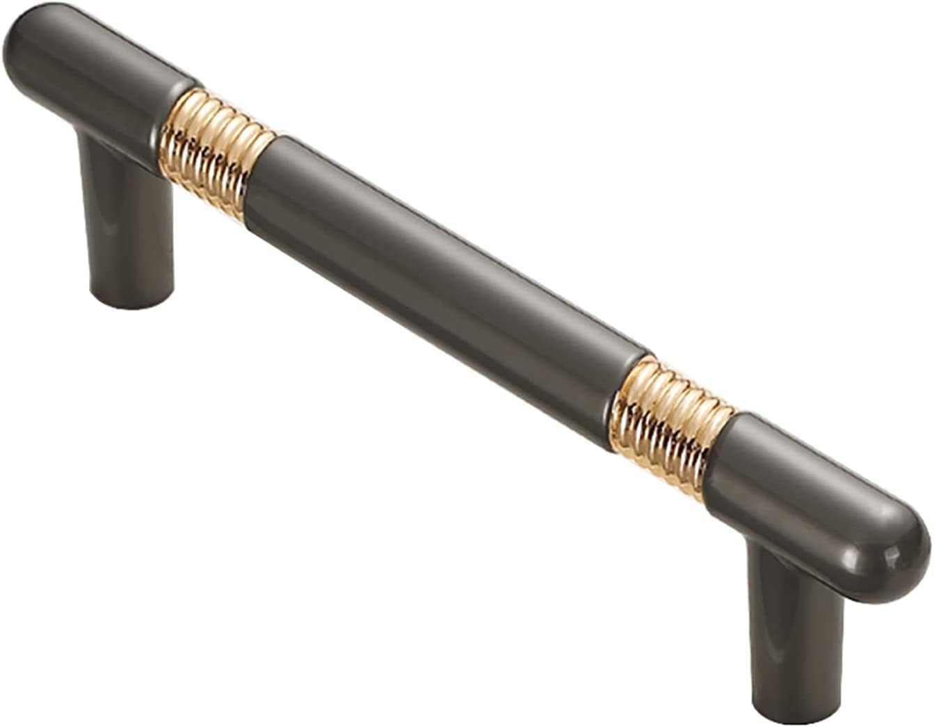 YATUOPNG Furniture Drawer Pulls-Door Cupboard Knobs-Zinc Alloy Knob Door Handle Handles Knobs Wardrobe,with Screws,Black(Hole Distance: 128mm)