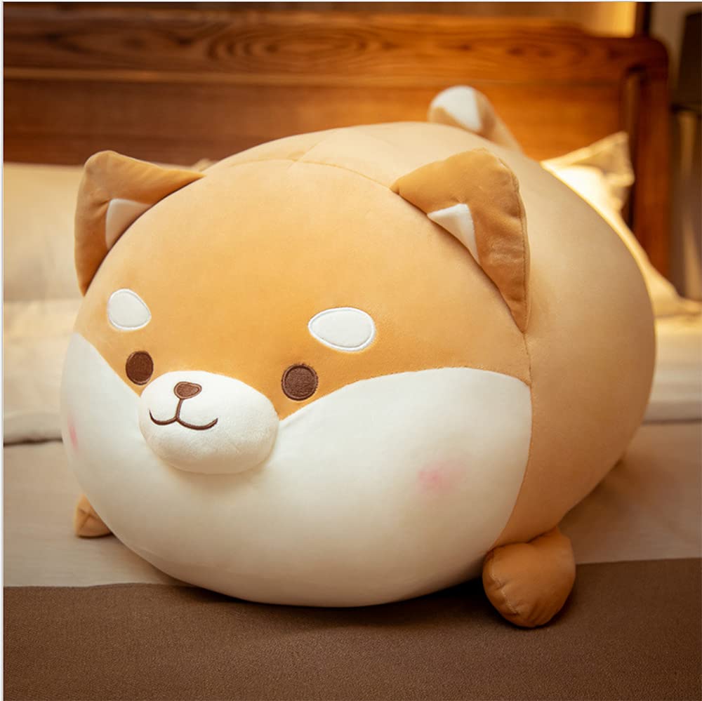 Soft Shiba Inu Plush Toys,Cuddly Stuffed Animal Plush Doll,Cute Corgi Plush Pillow For Bedroom,Giant Dog Teddy,kawaii Plush Doll,Fluffy Animal Cartoon Pillow (Shiba Inu Dog, 45cm)