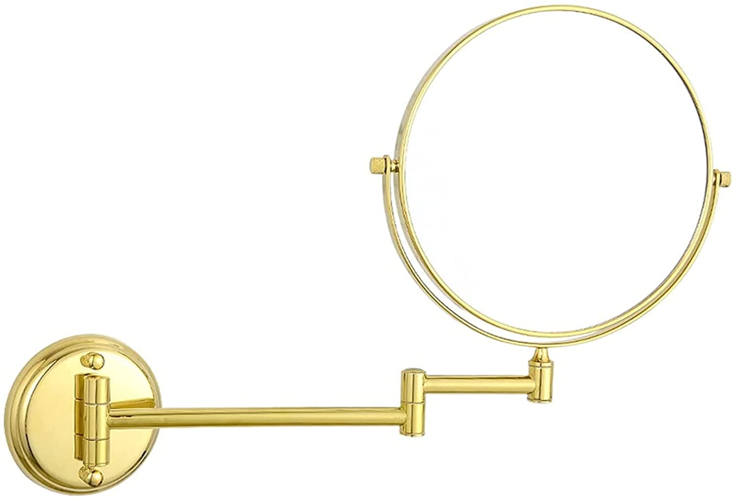 Miroir de maquillage mural en laiton de 8 pouces style rétro chic