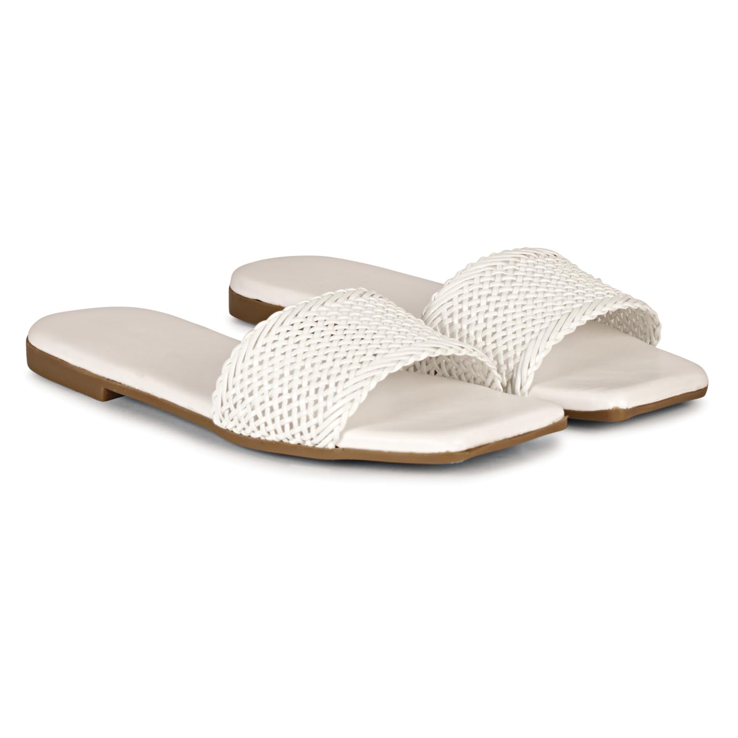 commander shoes Trendy Flat Slippers for Girls and Women (White 4UK 860) (B0D22L7NMZ) Amazon Price History, Amazon Price Tracker