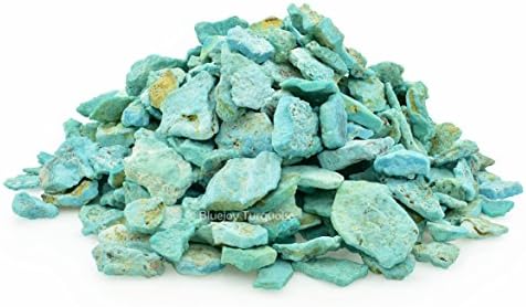 Genuine Pure Natural American Blue Turquoise Rough Stone for Inlay and Jewelry Design (2 Ounce)