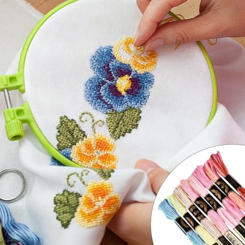 Image of 8 Skeins 70 Yards 6 Ply Variegated Cross Stitch Floss Polyester Gradient Embroidery Thread Colorful Friendship Bracelet String Yarn Bulk for Sewing Making Jewelry Needlecraft Knitting DIY