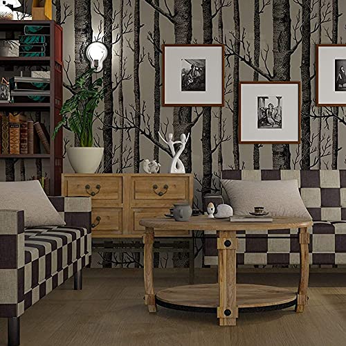 Forest Wallpaper - Birch Tree Wallpaper Peel and Stick Contact Paper - Woodland Wallpaper - Wallpaper Nursery - Peel and Stick Wallpaper Kids - Forest Wall Murals for Living Room - (17.71â€ x 393â€)
