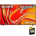 Sony BRAVIA 7 K55XR70 55 Inch 4K HDR Smart QLED Mini-LED TV (2024) Bundle with 4 Year CPS Enhanced Protection Pack