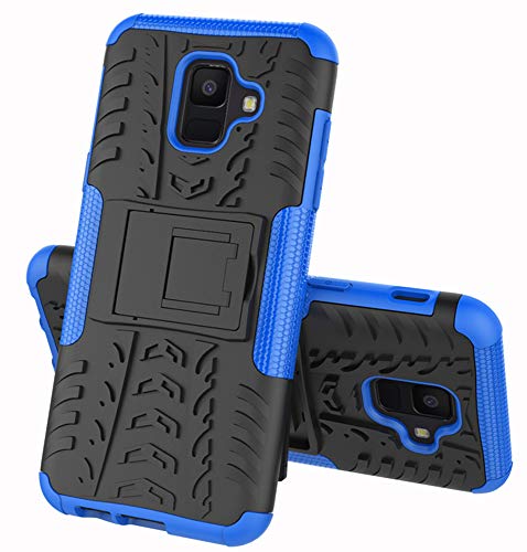 Yiakeng Samsung Galaxy A6 Case, Galaxy A6 Phone Case, Dual Layer Shockproof Slim Protective With Kickstand Hard Phone Cover For Samsung Galaxy A6 2018 (Blue) #TOP1
