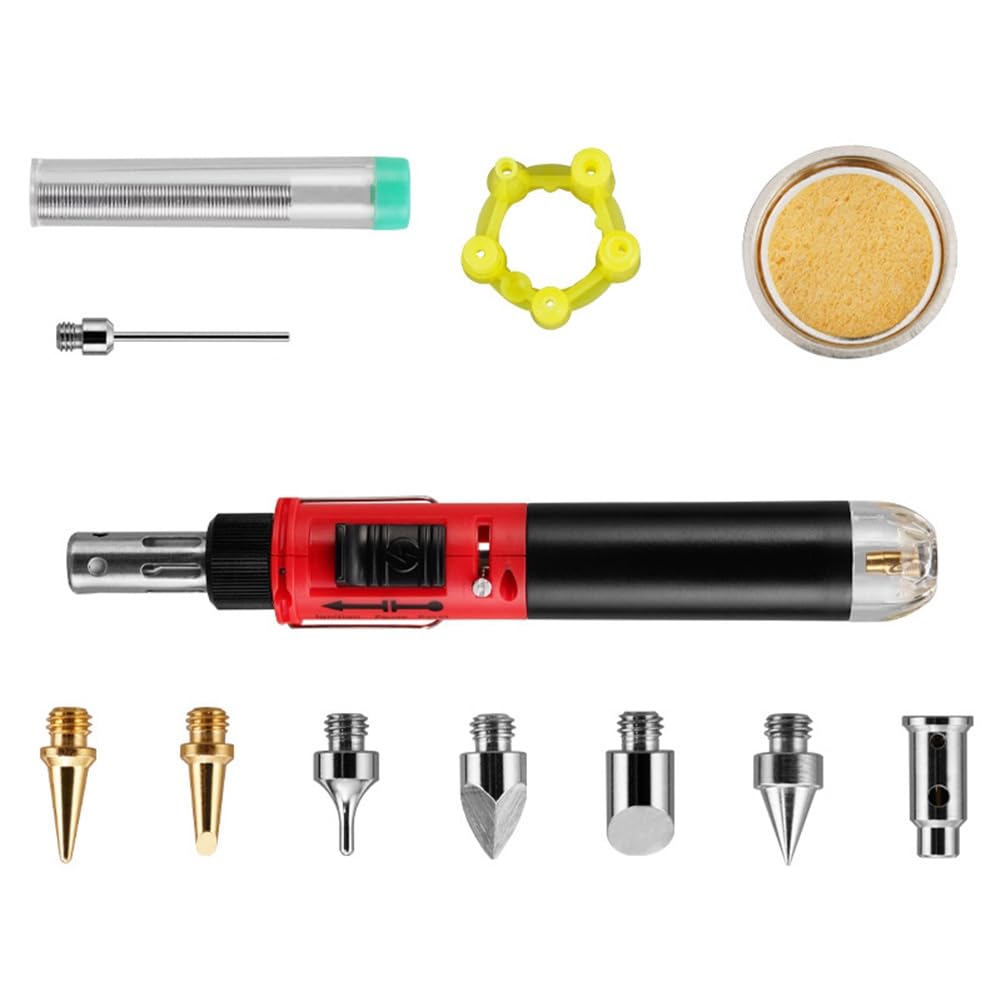 Littimoon Soldering Iron Gas Soldering Iron Heat Blower Torch Self- Instant Adjustable Flame Control Welding Tool C
