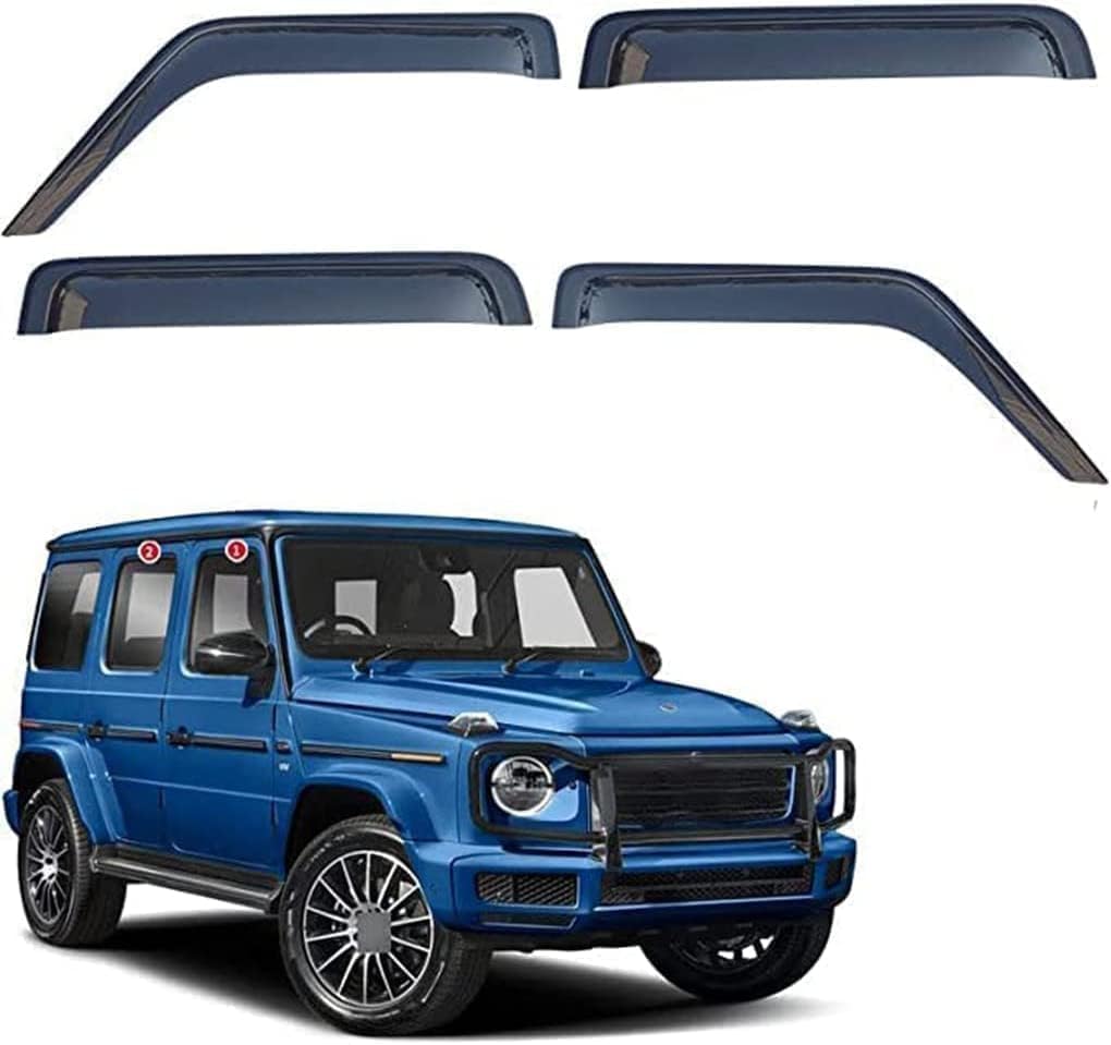 Panxuc Normal Car Wind Deflectors For Benz G-Class W463 W461 2019-2022, Side Window Wind Rain Deflector Window Visor Sun Rain Guard Smoke Guards