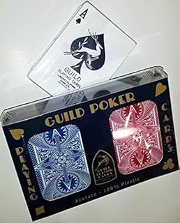 Guild Arc and Arrow Red & Blue Poker Standard Index Playing Cards Plastic
