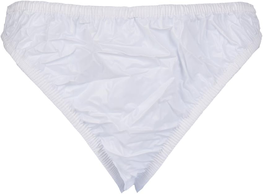 Haian Plastic Bikini Panties PVC Underwear 3 Pack (X-Large, White)
