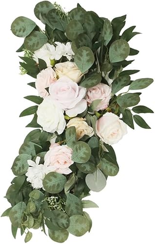 Vista 33 de Efavormart - Guirnalda artificial de hojas de tetragona, peperomia errante, 6.5 pies, color verde